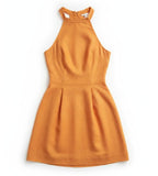 Orange Halter Neck Mini Dress
