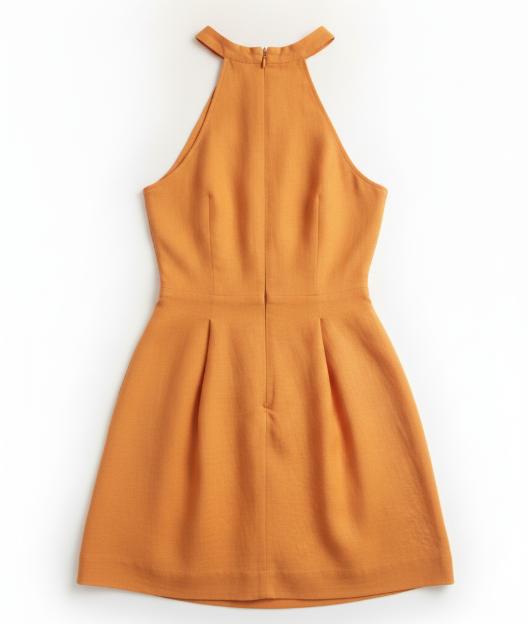 Orange Halter Neck Mini Dress