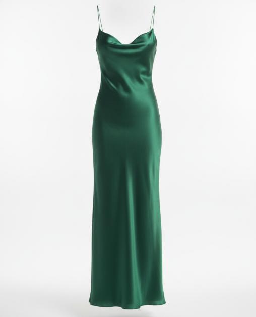 Green Camisole Slip Maxi Dress