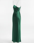 Green Camisole Slip Maxi Dress