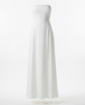 White Strapless Tube Maxi Dress