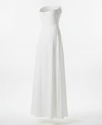 White Strapless Tube Maxi Dress