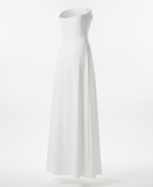 White Strapless Tube Maxi Dress