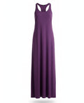 Purple Racerback Casual Maxi Dress
