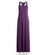 Purple Racerback Casual Maxi Dress