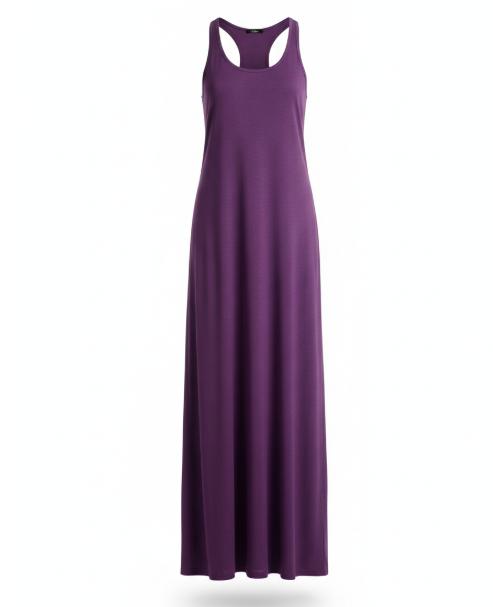 Purple Racerback Casual Maxi Dress