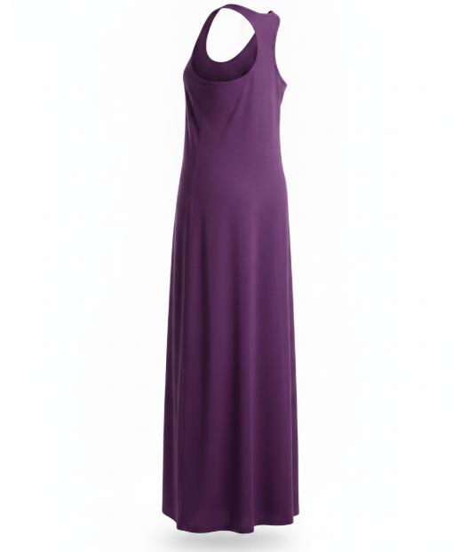 Purple Racerback Casual Maxi Dress